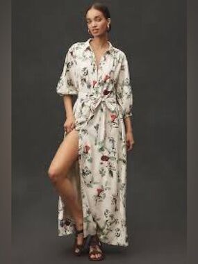 NWT The Mona Linen Shirt Dress by Maeve